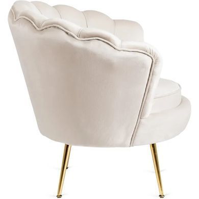 Кресло мягкое бархатное MEBEL ELITE ANGEL Velvet Кремовый фотография