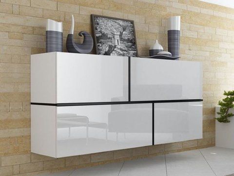 Комод GOYA Cama 170/40 Белый / Черный фотография