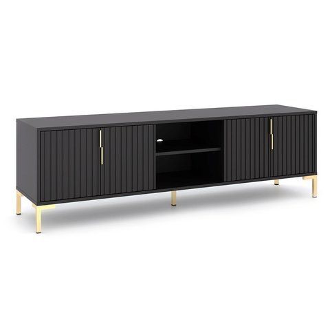 ТВ Тумба MEBEL ELITE TORELLO 165 Черный фотография