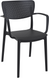Комплект меблів для кафе Siesta Onto 2 стільці Loft та 1 стіл Sky Black