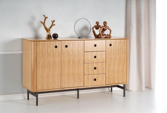 Комод SMART KM-1 Halmar Дуб Натуральний/Чорний фотографія