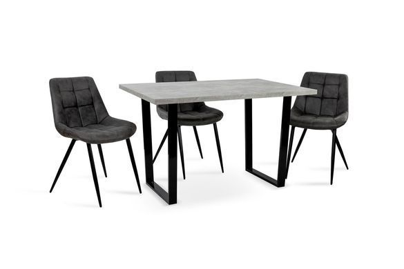 Стіл Кентукі Мікс Меблі 120*80 індастріал /чорні ноги фотографія