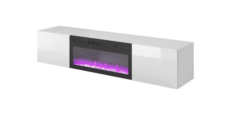 ТВ Тумба С Камином LIVO RTV-180W-K Halmar Белый фотография