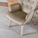 Кресло мягкое бархатное с подставкой для ног MEBEL ELITE LOZANO Velvet Бежевый