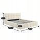 Ліжко двоспальне MEBEL ELITE MURACJA 160x200 см Кремовий