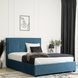Ліжко двоспальне оксамитове MEBEL ELITE ANDRE Velvet 140x200 Синій