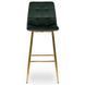 Барный стул бархатный MEBEL ELITE ARIEL Velvet Зеленый / Золотой