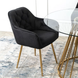 Стул бархатный MEBEL ELITE RAYA Velvet черный / золотой