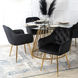 Стул бархатный MEBEL ELITE RAYA Velvet черный / золотой