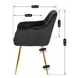 Стул бархатный MEBEL ELITE RAYA Velvet черный / золотой