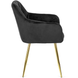 Стул бархатный MEBEL ELITE RAYA Velvet черный / золотой