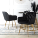 Стул бархатный MEBEL ELITE RAYA Velvet черный / золотой