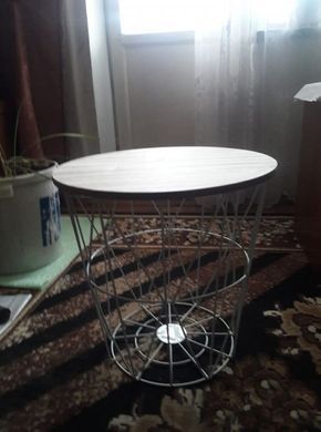 Журнальний столик MARIFFA Halmar 42x42 Білий / Натуральний фотографія