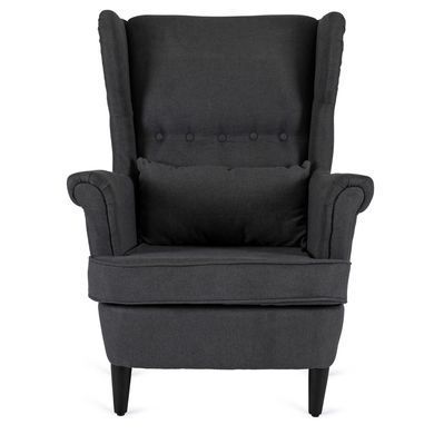 Кресло мягкое бархатное с подставкой для ног MEBEL ELITE EVAN 2 Темно Серый фотография