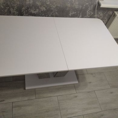 Стол раскладной TORINO B/I Intarsio 140(180)x80 Белая Аляска РЕ / Индастриал Серый фотография