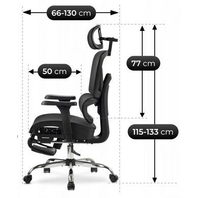 Стул офисный поворотный MEBEL ELITE KAIR Черный фотография