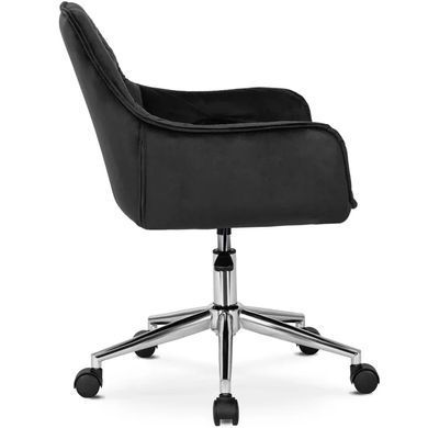 Стул офисный поворотный бархатный MEBEL ELITE MONA Velvet Черный фотография