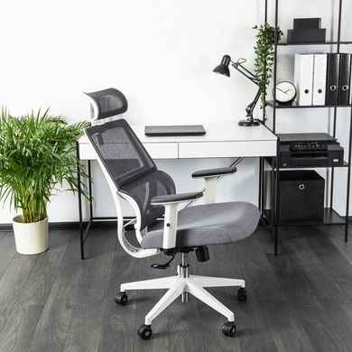 Стілець офісний поворотний MEBEL ELITE NICKI сірий фотографія