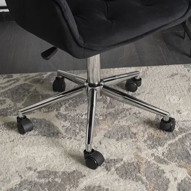 Стул офисный поворотный бархатный MEBEL ELITE MONA Velvet Черный фотография