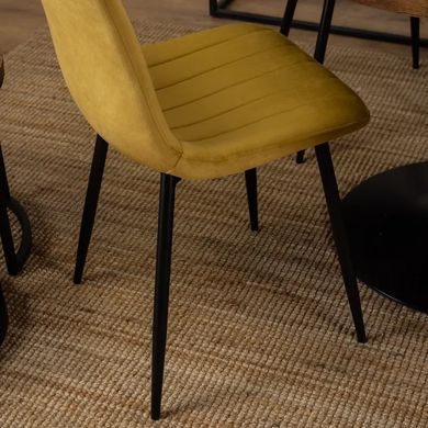Стул бархатный MEBEL ELITE IBIS Velvet, Горчица фотография