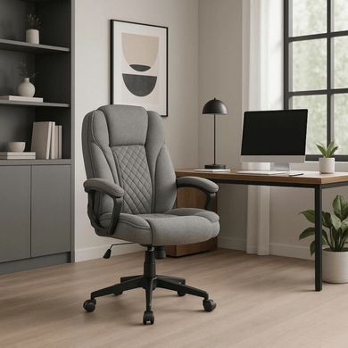 Стілець офісний поворотний MEBEL ELITE PHONIX Сірий фотографія