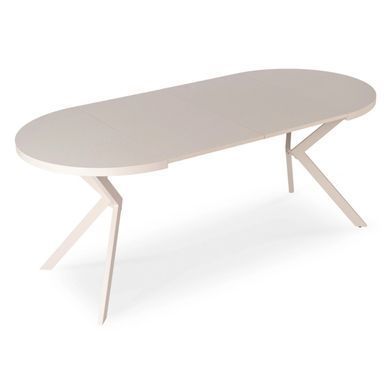Стіл розкладний круглий MEBEL ELITE DORIAN 80(160)х80 см Кашемір/Кашемір фотографія