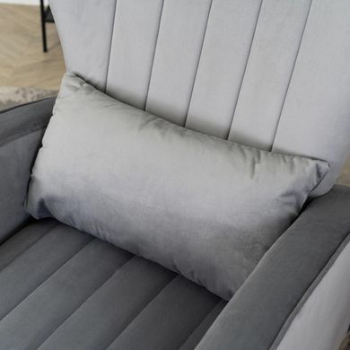 Крісло м'яке DIANA Velvet MEBEL ELITE Сірий фотографія