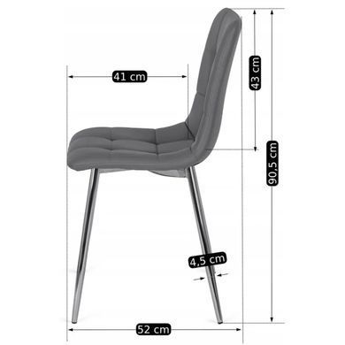 Стул MEBEL ELITE ENZO экокожа: серый фотография