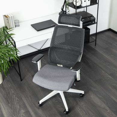 Стілець офісний поворотний MEBEL ELITE NICKI сірий фотографія