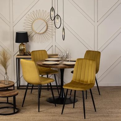 Стул бархатный MEBEL ELITE IBIS Velvet, Горчица фотография