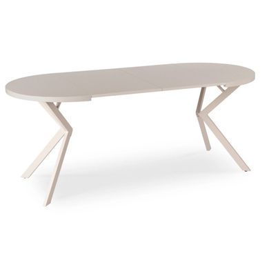 Стіл розкладний круглий MEBEL ELITE DORIAN 80(160)х80 см Кашемір/Кашемір фотографія