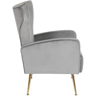 Крісло м'яке DIANA Velvet MEBEL ELITE Сірий фотографія
