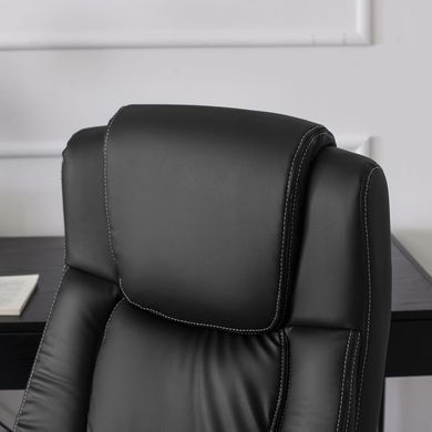 Стілець офісний поворотний MEBEL ELITE BRAVO екошкіра: Чорний фотографія