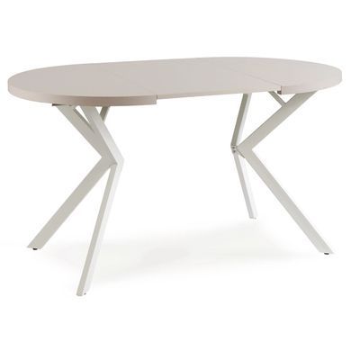 Стол раскладной круглый MEBEL ELITE DORIAN 80(160)х80 см Кашемир/белый фотография