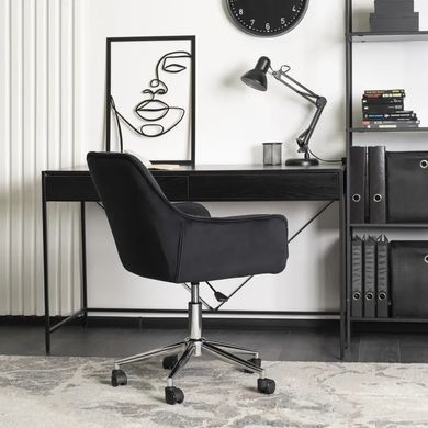 Стул офисный поворотный бархатный MEBEL ELITE MONA Velvet Черный фотография