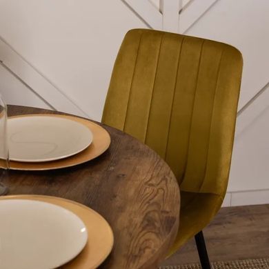 Стул бархатный MEBEL ELITE IBIS Velvet, Горчица фотография