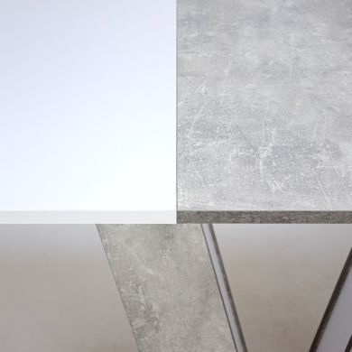 Стол раскладной TORINO B/I Intarsio 140(180)x80 Белая Аляска РЕ / Индастриал Серый фотография