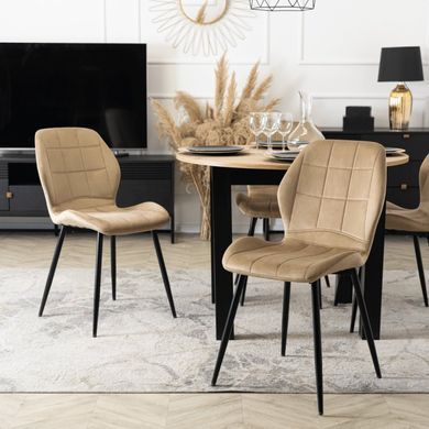 Стілець оксамитовий MEBEL ELITE IRYS Velvet Беж фотографія