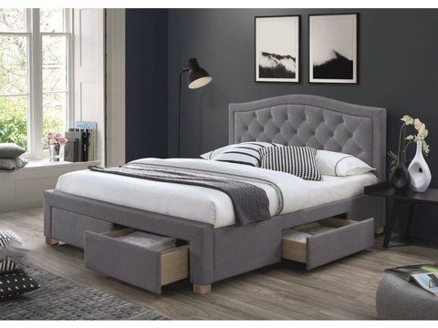Кровать ELECTRA Velvet Signal 160x200 Серый фотография