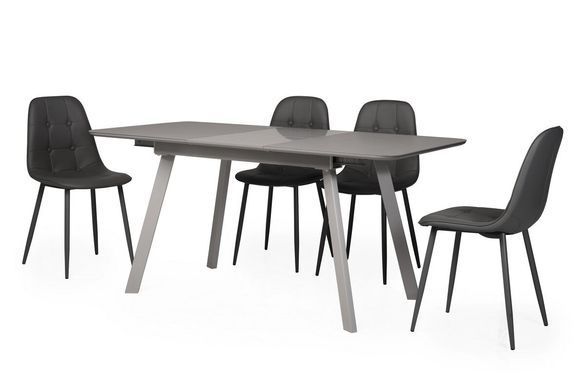 Стіл розкладний TM-170 VETRO 120x80 Сірий сатин фотографія