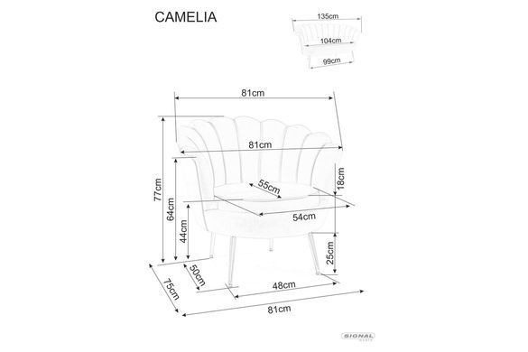Софа CAMELLIA 2 Velvet Signal Антично Рожевий фотографія