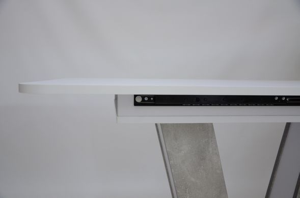Стол раскладной TORINO B/I Intarsio 140(180)x80 Белая Аляска РЕ / Индастриал Серый фотография