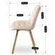 Стул бархатный MEBEL ELITE DEVI Velvet Кремовый/Золото