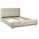 Кровать бархатная MEBEL ELITE MIKEL 160x200 см Беж