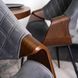 Стул бархатный MEBEL ELITE DAKOTA Velvet серый / ореховый
