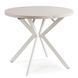 Стол раскладной круглый MEBEL ELITE DORIAN 80(160)х80 см Кашемир/белый