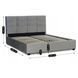Ліжко двоспальне оксамитове 140x200 MEBEL ELITE TINGA Velvet Сірий