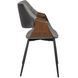 Стул бархатный MEBEL ELITE DAKOTA Velvet серый / ореховый