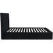 Ліжко двоспальне оксамитове MEBEL ELITE LIONEL Velvet 140x200 см Чорний