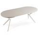 Стол раскладной круглый MEBEL ELITE DORIAN 80(160)х80 см Кашемир/белый